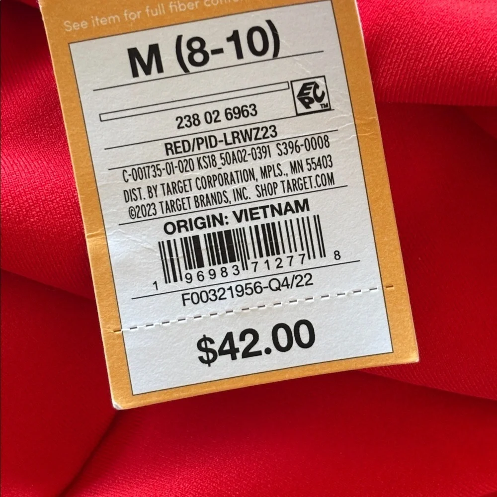 Brand New Kona Sol Red One Shoulder One Piece Tummy Control Swimsuit Bodysuit